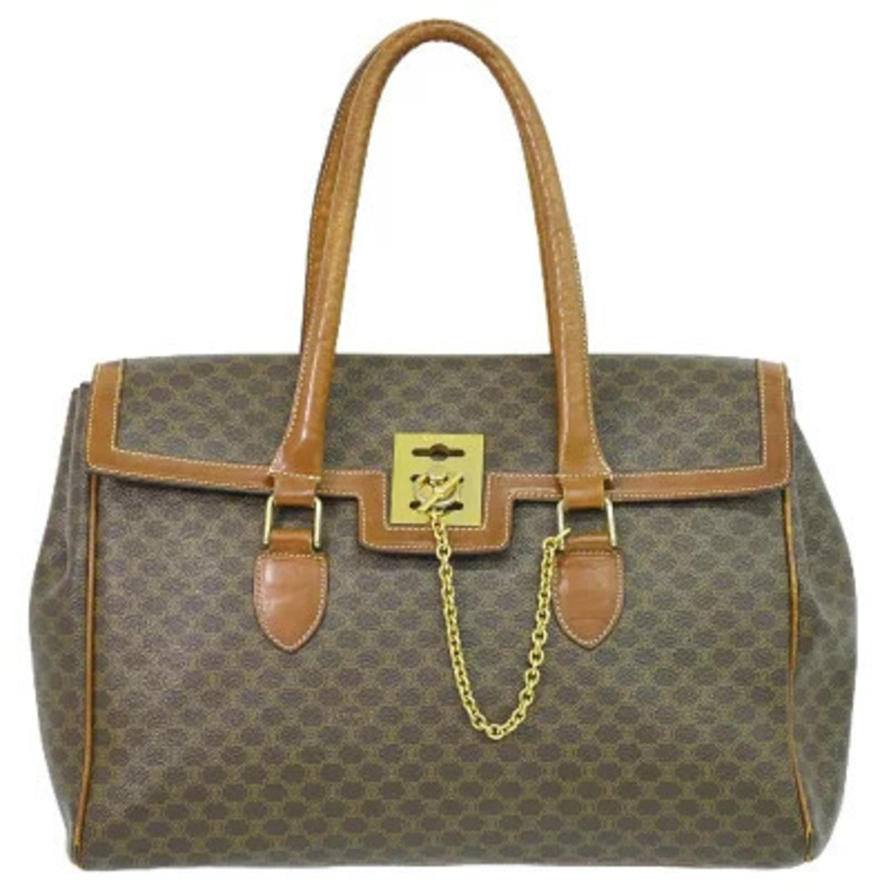 Celine Macadam Handbag Brown